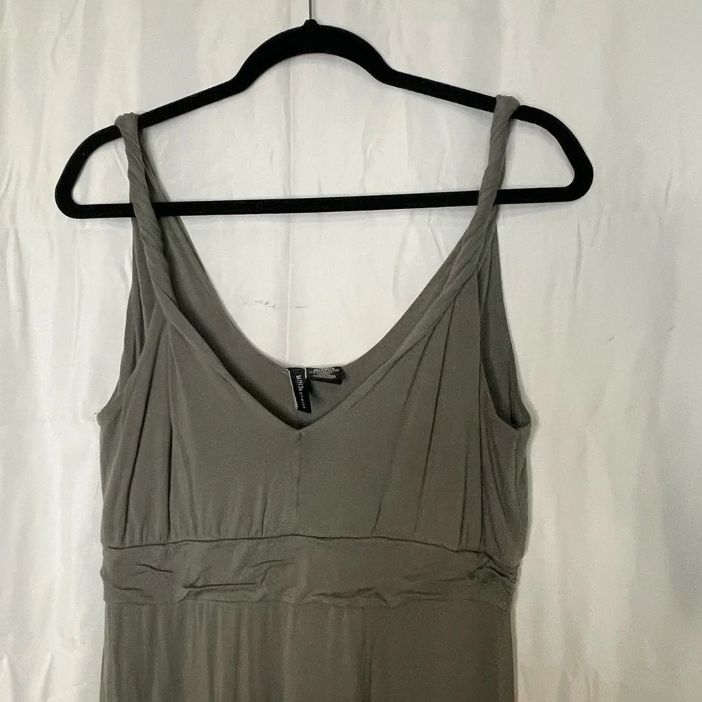 Mix to Stretch/ gray rolled tank top straps dress - Picture 2 of 5